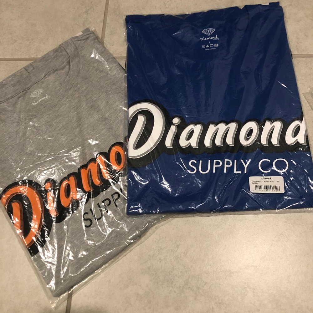 Diamond Supply Never Worn, both are size large